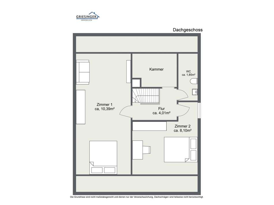 Dachgeschoss - 2D Grundriss