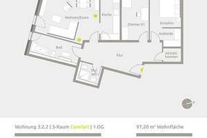 3-Raumwohnung mit Tiefgaragenplatz und super Aussicht – Walter-Ranft-Straße 18, 9123 Hutholz, Chemnitz – Vorschaubild 13