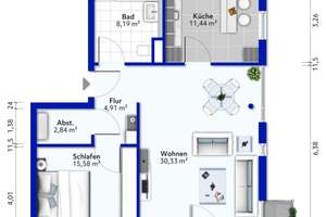 Modernes Wohnen in schönem 2-Zi. Apartment an der Steinhalde in Ebnet – Die vollständige Adresse der Immobilie erhältst du vom Anbieter., 79117 Ebnet, Freiburg im Breisgau – Vorschaubild 23