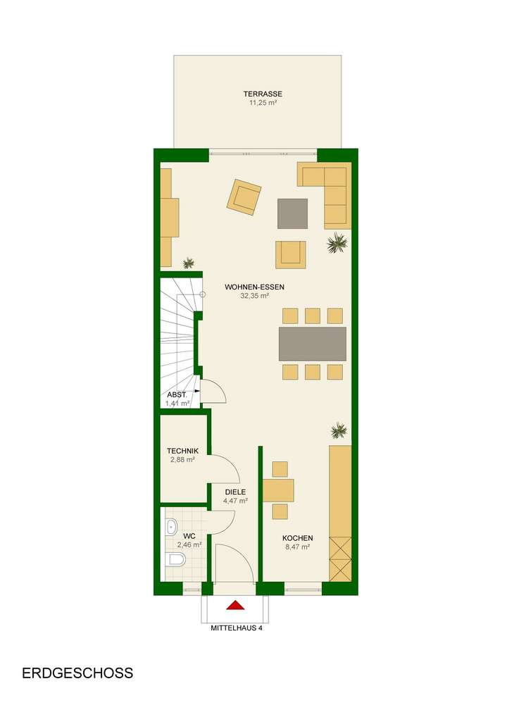 Grundrisse EG Mittelhaus