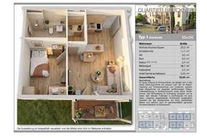 Moderne 2-Zimmer-Wohnung für Senioren/-innen Balkon o. Terrasse, barrierefrei