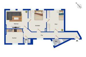 Wiesbaden: Charmante 3-Zimmer-Altbauwohnung im denkmalgeschützten Eckhaus – Die vollständige Adresse der Immobilie erhältst du vom Anbieter., 65197 Rheingauviertel / Hollerborn, Wiesbaden – Vorschaubild 14