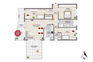 Moderne Wohnung mit Dachterrasse und großer Loggia – Die vollständige Adresse der Immobilie erhältst du vom Anbieter., 80937 Am Hart, München – Vorschaubild 17