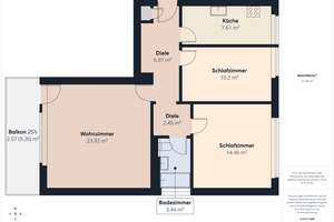 Vermietete 3-Zimmer-Wohnung mit eigenem Stellplatz in Bremen Findorff – Die vollständige Adresse der Immobilie erhältst du vom Anbieter., 28215 Weidedamm, Bremen – Vorschaubild 16