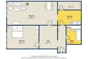 Große 2-Raum-Wohnung in Innenstadtnähe – 4105 Zentrum-Nord, Leipzig – Vorschaubild 2