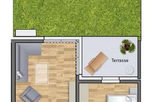 2-Zimmer-Wohnung mit privatem Garten und Einbauküche – Wilhelm-Eckert-Weg 6, 76646 Bruchsal – Vorschaubild 1