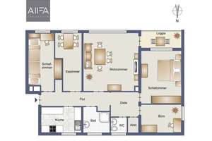 AllFa – Helle 5-Zimmer-Wohnung mit Loggia in Mönchengladbach-Wickrath! – Die vollständige Adresse der Immobilie erhältst du vom Anbieter., 41189 Wickrath-Mitte, Mönchengladbach – Vorschaubild 16