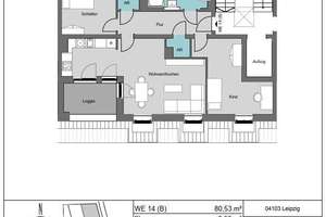 Neubauwohnung mit Loggia: Moderne 3-Zimmer im Dachgeschoss – Kreuzstraße 25, 4103 Zentrum-Ost, Leipzig – Vorschaubild 12