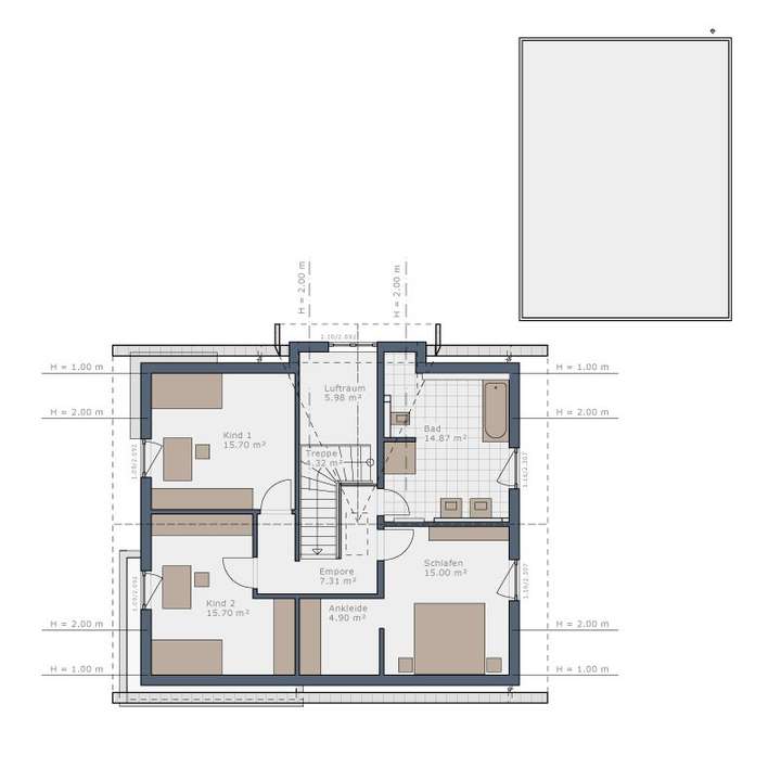 Grundriss Obergeschoss