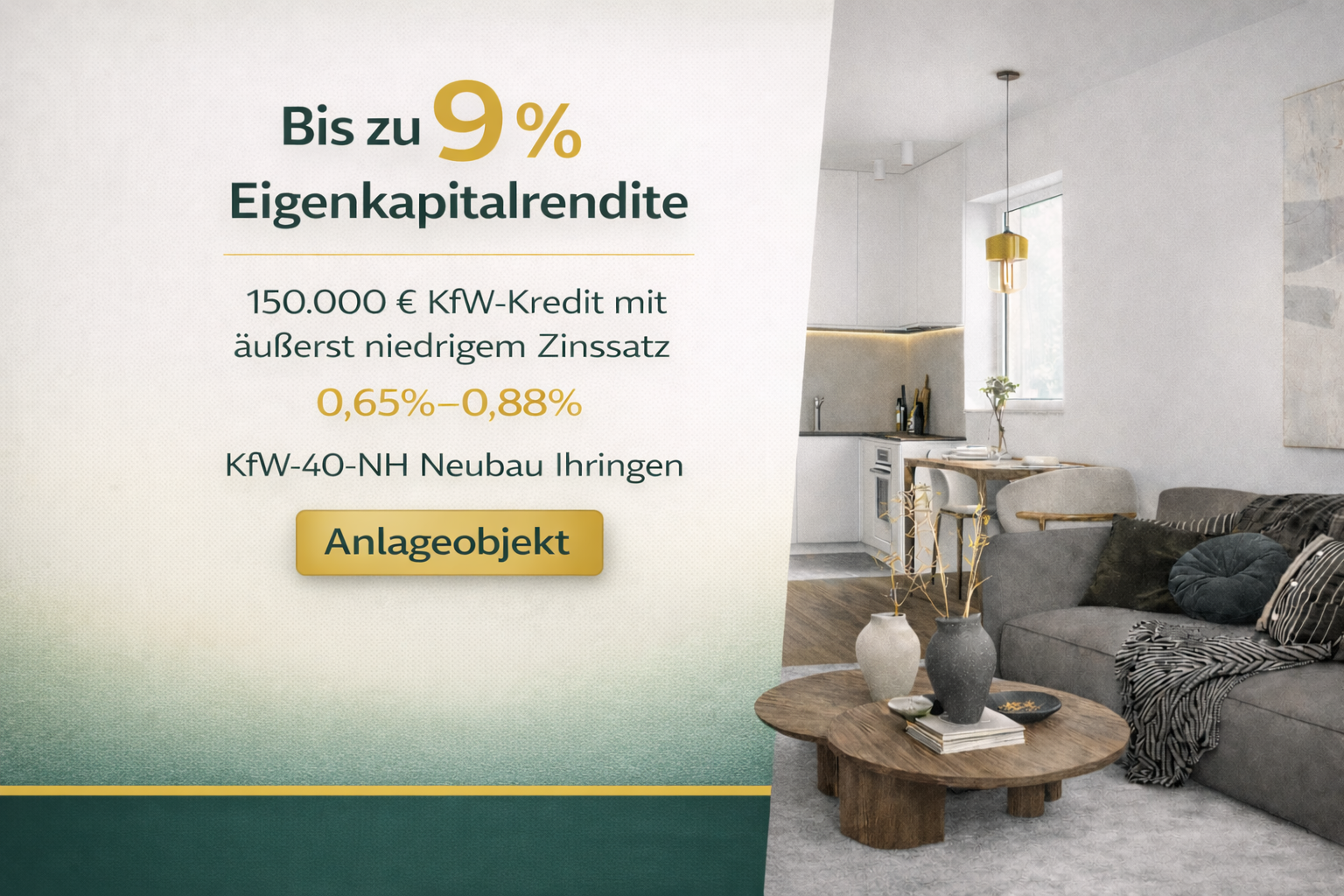 Immobilie in Ihringen - Investment in Ihringen: KfW 40 NH Neubau mit bis zu 9 % EK-Verzinsung - Bild 0