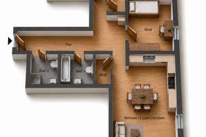 4 ZKB Neubauwohnung mit gehobener Ausstattung, Erstbezug – 56077 Niederberg, Koblenz – Vorschaubild 3