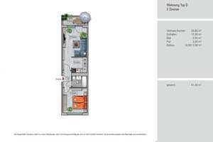 Wohlfühen mit Nähe zum Stadtpark! 2 Zimmer mit Südbalkon – Wenzel-Verner-Straße 57, 9120 Helbersdorf, Chemnitz – Vorschaubild 2