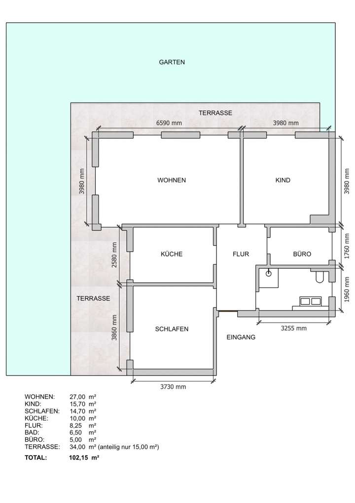 Grundriss Setzberg EG