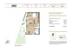 Helle 2-Zimmer-Wohnung mit Terrasse und Gartenanteil – 79104 Herdern-Süd, Freiburg im Breisgau – Vorschaubild 5