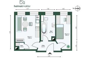 Gepflegte Kapitalanlage im Denkmal-Altbau – Leipzig-Schönefeld – Die vollständige Adresse der Immobilie erhältst du vom Anbieter., 4347 Schönefeld-Abtnaundorf, Leipzig – Vorschaubild 13