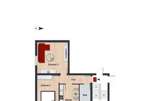 Zentrale Wohnung mit Tageslichtbad // EG Links – Kurze Str. 5, 38440 Schillerteich, Wolfsburg – Vorschaubild 5