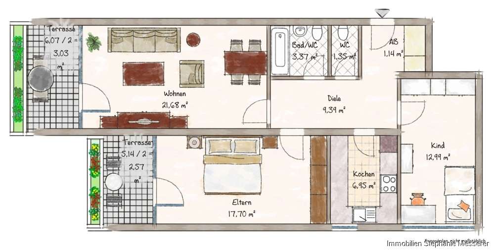 Attraktive 5 Zi.-ETW mit 4 Terrassen & 2 TG-Stellplätzen in zentraler Lage mit viel Gestaltungspot, Landshut – Bild 2