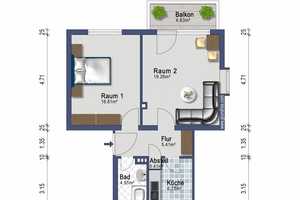 Modernisierte 2 ZKBB mit Stellplatz in ruhiger zentrumsnaher Lage von Wi-Biebrich *Provisionsfrei* – Elise-Kirchner-Straße 29, 65203 Wiesbaden – Vorschaubild 14