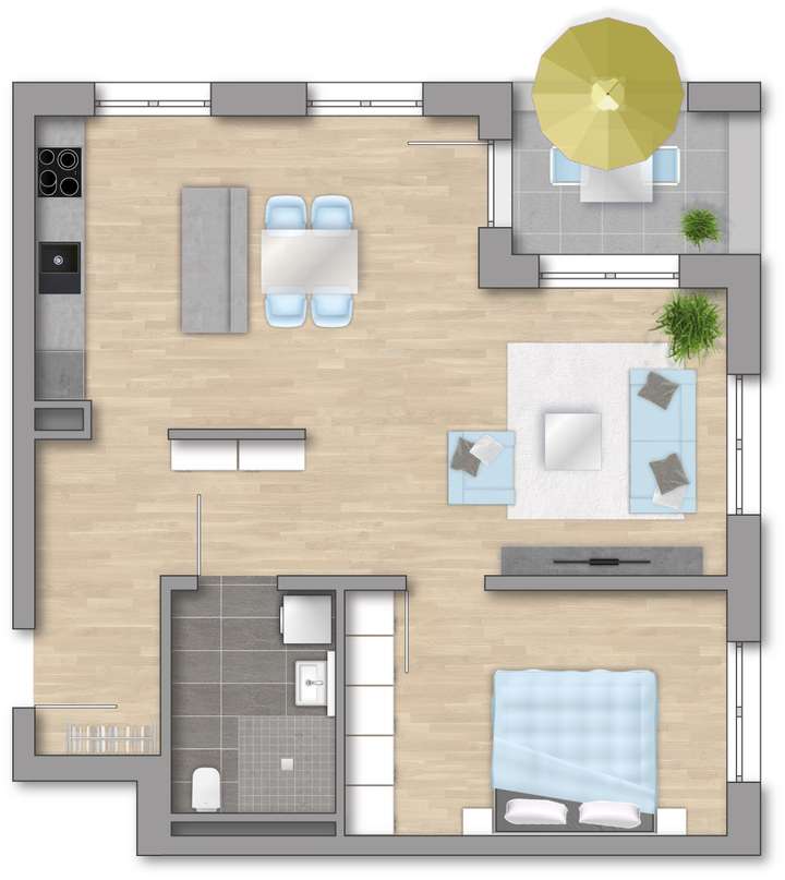 Grundriss Wohnung Nr. 12