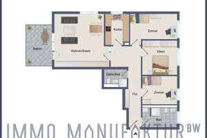 Exklusive 4-Zimmer-Wohnung in begehrter Wohnlage von Stuttgart-Feuerbach – Südbalkon & 2 Bäder
 – Die vollständige Adresse der Immobilie erhältst du vom Anbieter., 70469 Feuerbach-Mitte, Stuttgart – Vorschaubild 11