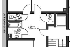 Sonnige 3 Zi-Whg. mit Süd-Balkon, Parkett, hochwertige Renovierung – 40217 Friedrichstadt, Düsseldorf – Vorschaubild 22