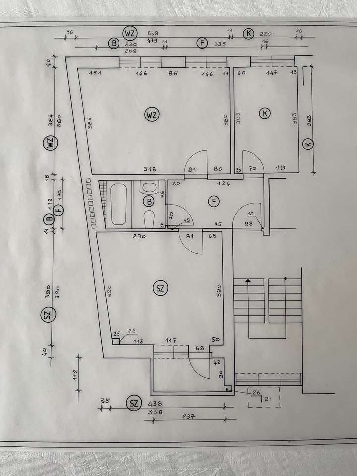 Grundriss Wohnung 2 OG