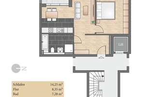 Moderne 2-Zimmer-Wohnung in Stuttgart-Wangen – Gingener Straße 15b, 70327 Wangen, Stuttgart – Vorschaubild 2
