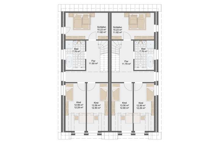 Grundriss Dachgeschoss (indivi