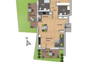 Wohnen mit Freiraum: Neubauwohnung im Erdgeschoss mit zwei Terrassen – 45239 Werden, Essen – Vorschaubild 6