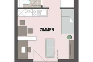 1 Zimmer Apartment mit Balkon in Nähe der Uni und des BWZK`s – Rübenacher Straße 58c, 56072 Metternich, Koblenz – Vorschaubild 2