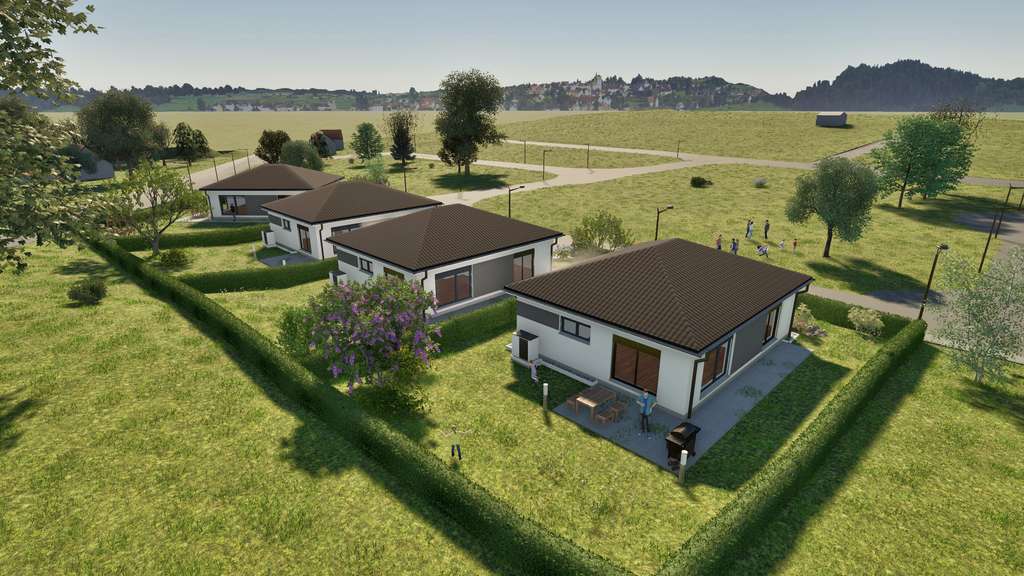 Immobilie in Kirchenpingarten - Compact-Living-Neubauprojekt: 3 großzügige barrierefreie Bungalows mit Blick ins Grüne - Bild 0