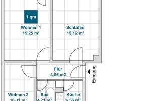 Gemütliche 3-Raumwohnung mit großem Balkon sucht neue Mieter*innen! – Jessener Str. 6, 1257 Leuben (Stadtteil), Dresden – Vorschaubild 2