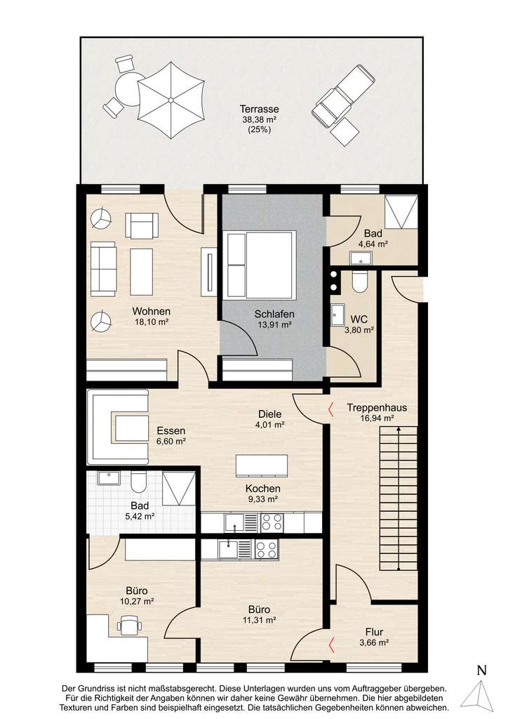 Immobilie in Schongau - Umbau nach Nutzungsänderung: 3-Zimmer-Erdgeschosswohnung mit Büro-/Ladenflächen in 1A-Altstadtlag... - Bild 1