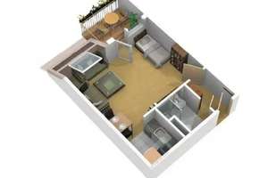 Möblierte Ein-Zimmer-Wohnung in Brunnenstraße, ab 01.07.2026 – Brunnenstraße 35/3, 71032 Böblingen – Vorschaubild 1