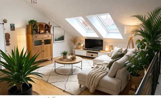 Großzügige Luxuriöse Maisonette-Wohnung mit 2 Dachterrassen, Kamin und architektonischem Flair