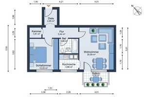 Unverbaubarer Ausblick! 2 Zimmer ETW mit TG-Stellplatz – München – Vorschaubild 17