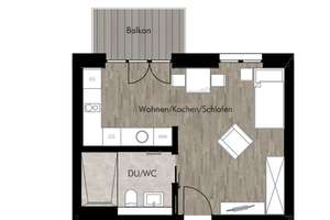 Sommerangebot! Perfekt für Singles! Moderne 1-Raum-Whg. mit Einbauküche & Balkon am Kulturpalast – Unritzstraße 38a, 9117 Rabenstein, Chemnitz – Vorschaubild 10