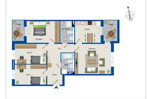 Helle 4-Zimmer-Wohnung mit 2 Badezimmern und 2 Loggien – Seelenbinderstraße 13A, 4159 Möckern, Leipzig – Vorschaubild 30