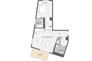 Großzügige 2- ZKB, großer Wohn-Essbereich, Tageslichtbad, sonnige Terrasse – Dürkheimer Straße 106, 68309 Käfertal, Mannheim – Vorschaubild 17