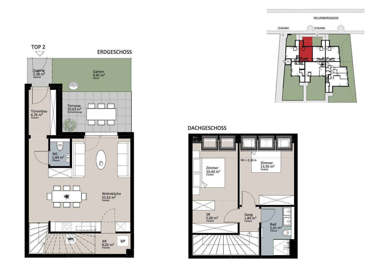 Neu errichtetes Reihenhaus direkt vom Bauträger | 3 Zimmer mit Eigengarten