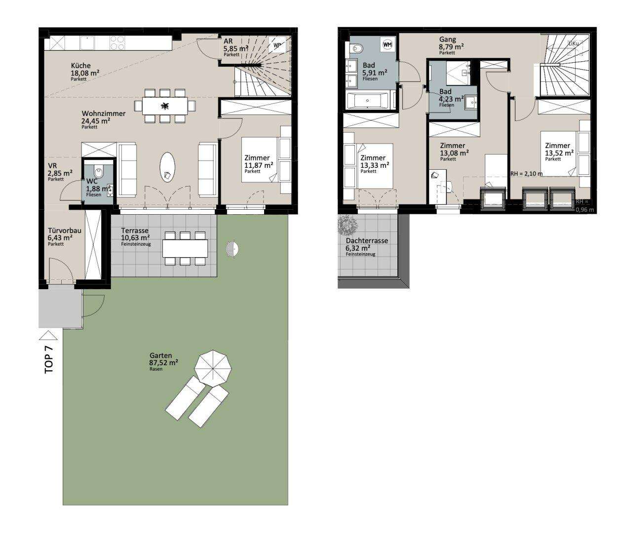 Maisonette mit Eigengarten und 2 Terrassen direkt vom Bauträger | 5 Zimmer