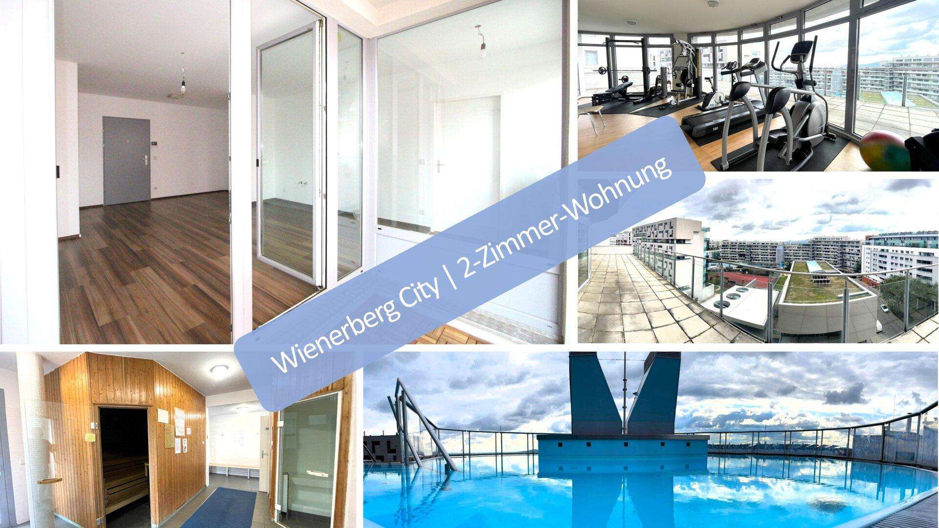 Wienerberg City, 2-Zimmer-Wohnung mit Wellness- / Fitnessbereich, Panoramablick und Concierge-Dienst