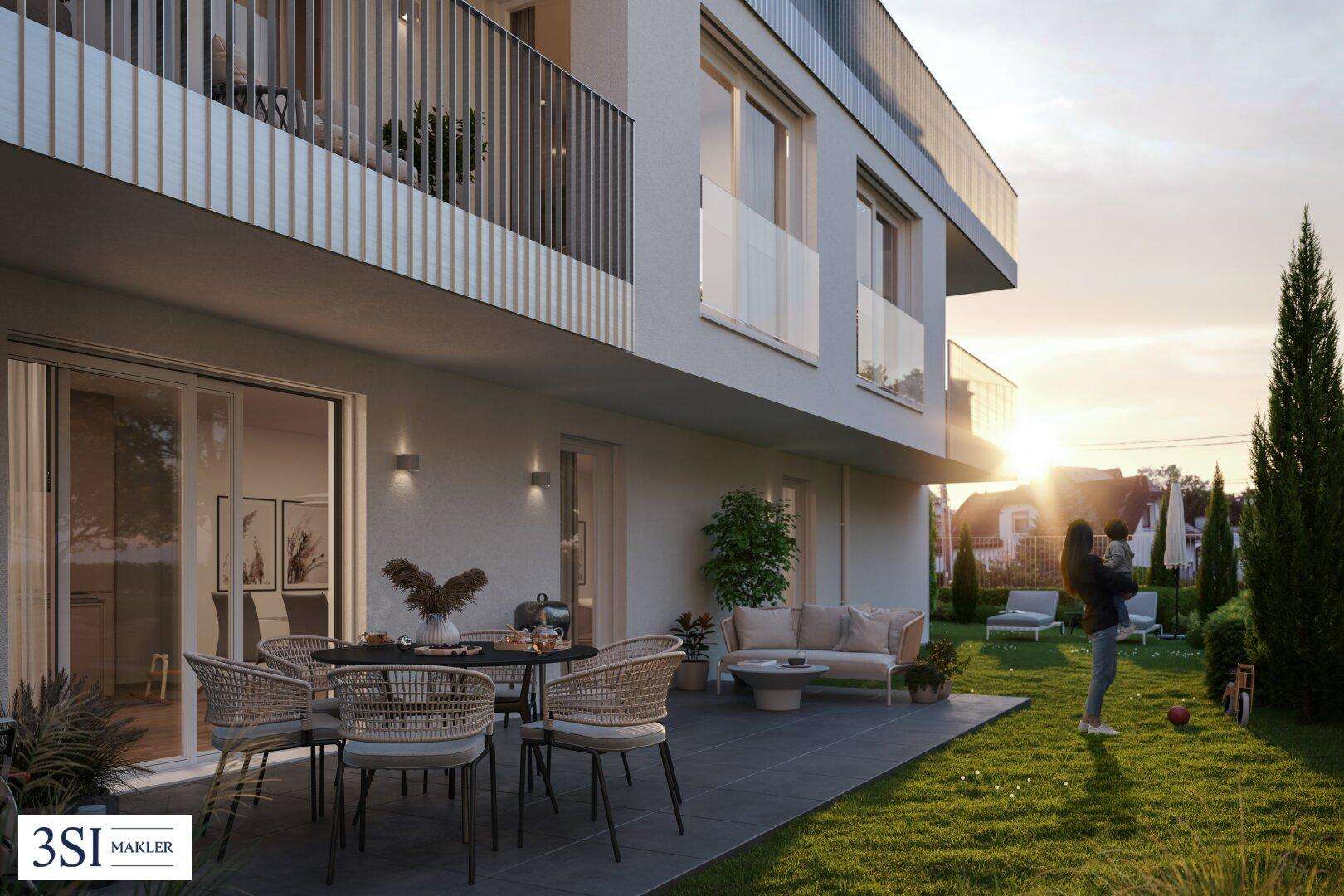 Apartments Alte Donau: Moderne Eigentumswohnung mit großzügigem Garten - PROVISIONSFREI!