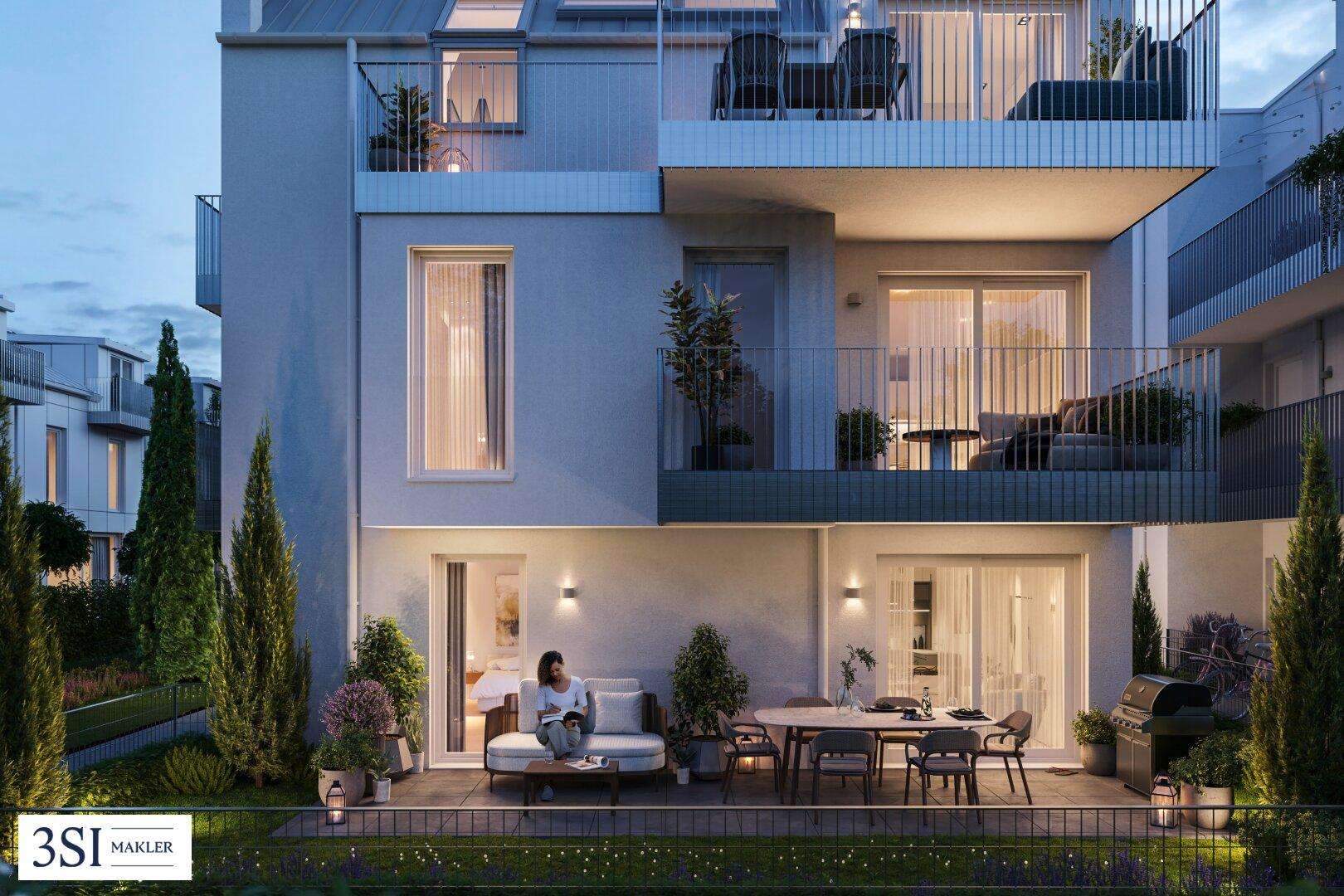 Apartments Alte Donau: Moderne 2-Zimmer-Eigentumswohnung mit Terrasse und Garten - PROVISIONSFREI!