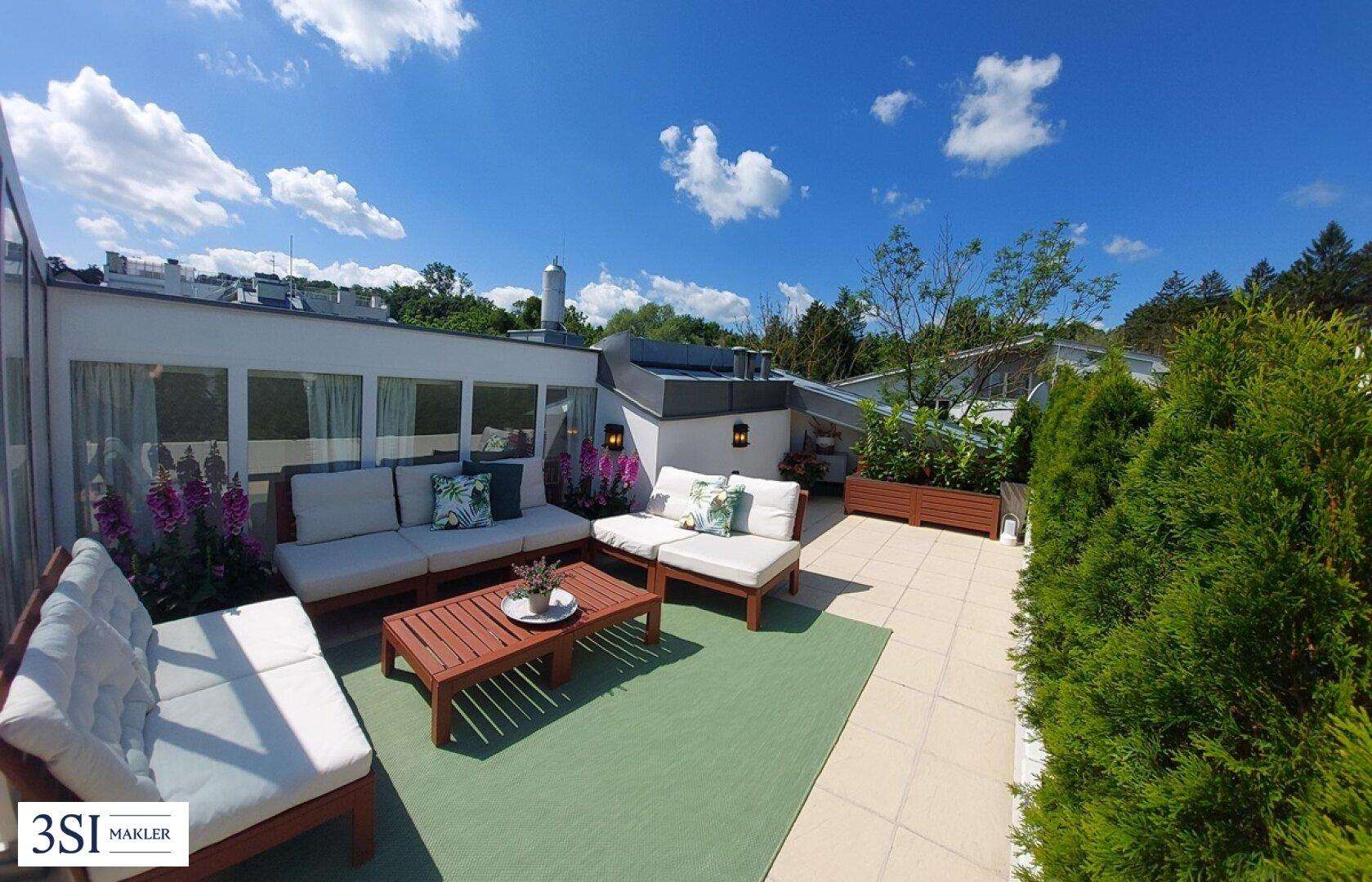 Großzügige Dachterrassenwohnung mit Garagenplatz in Grünruhelage