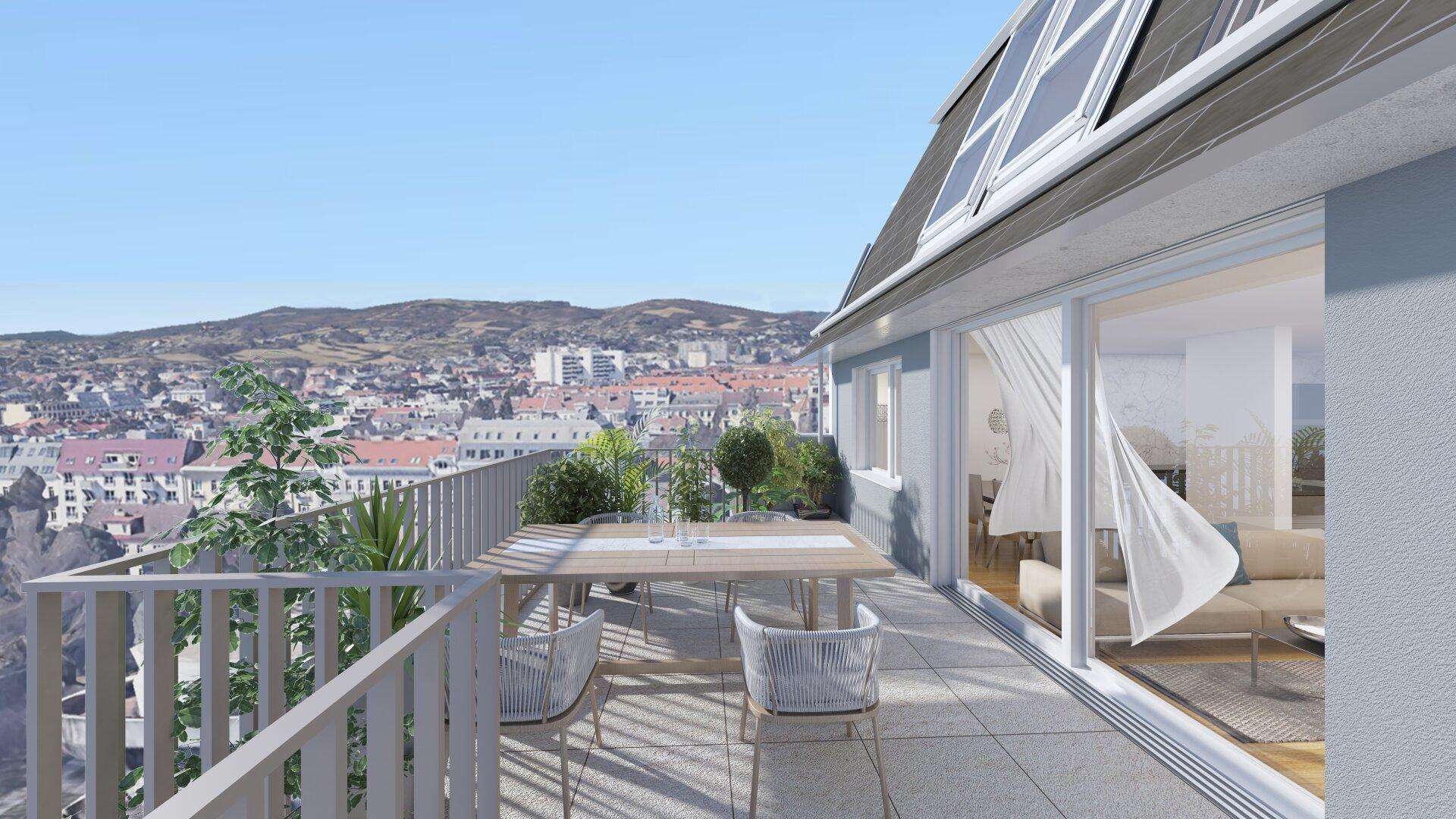 ++WEITBLICK++ Premium Penthouse mit 13m² Terrasse, alles auf einer EBENE! Lift in die Wohnung!