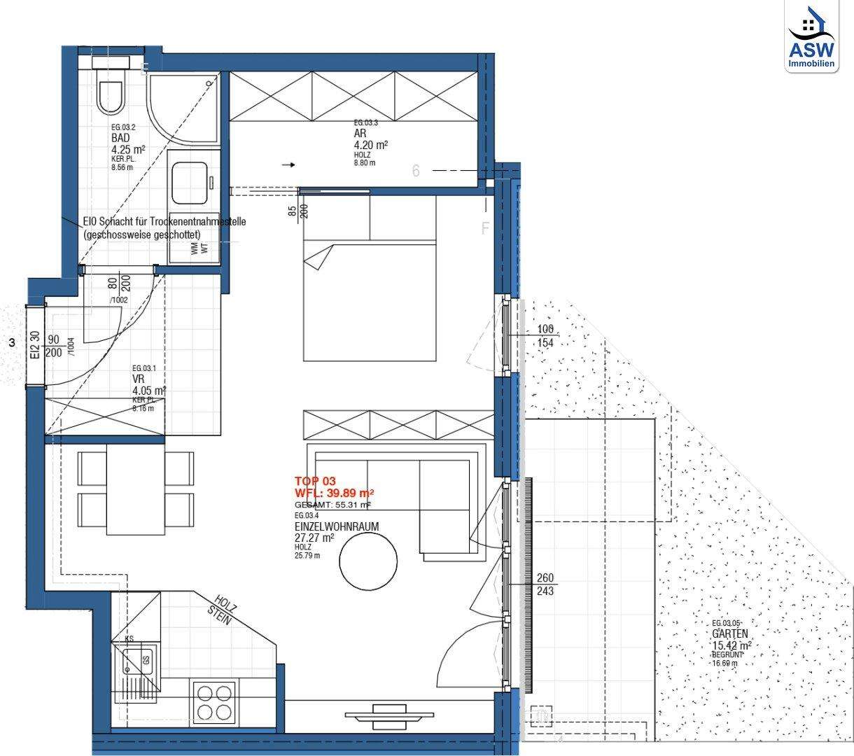 Top Vorsorgewohnung !! Sonnige Erdgeschosswohnung mit 9m2 Garten und Terrasse zum Verkauf (U3)