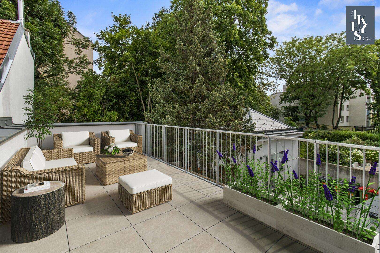 Erstbezug: 2-Zimmerwohnung mit großzügiger Terrasse mit Blick ins Grüne - 