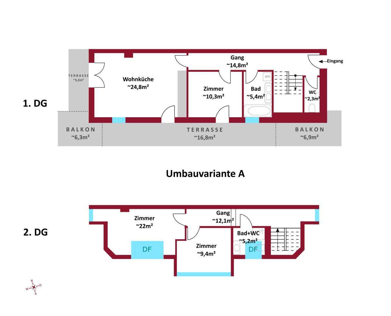 10 Minuten zur U2 - direkt am oberen Mühlwasser - nur noch 2 DG Maisonette verfügbar - grüne Ruhelage - Klimaanlage - Tiefgaragenstellplatz