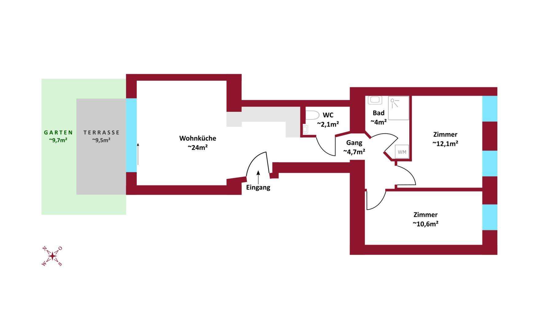 In Fertigstellung! Erstbezug: Altbau, Neubau, hofseitige Terrassen, Balkone, Loggien, Gärten, Schlüsselfertig.